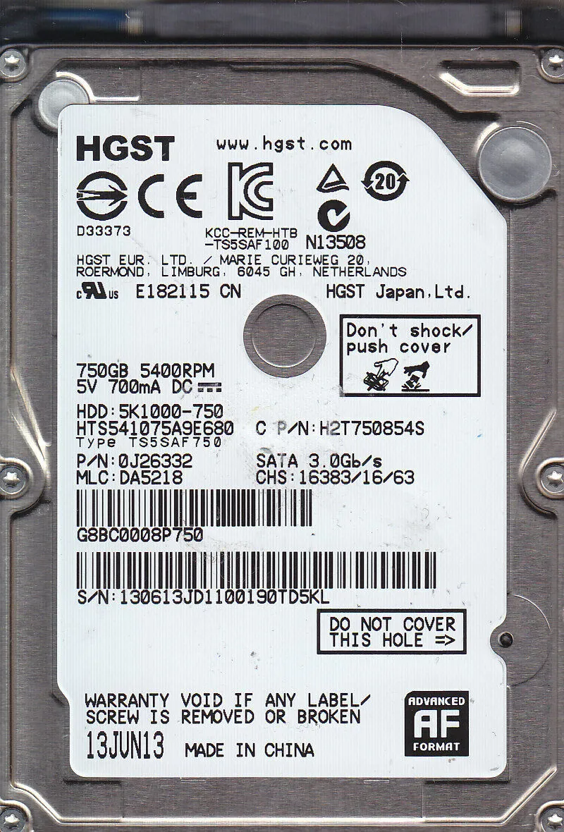 DISCO MECÁNICO HDD GENÉRICO MULTIMARCA 750GB 2.5", vista 2